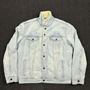 Levi’s Jacket Original Sherpa Trucker Jean Denim Beacon Light Wash Size Large